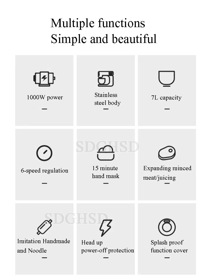 Culinary Robots Candy Home Food Processing Electric Meat Grinder Mixer Kitchen Mixers Appliances Blender the Dough Machine