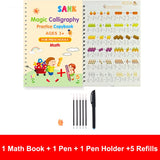 Sank Magic Practice Copybook Pen Preschools Kids Calligraphy English Verison Free Wiping Children Reusable Writing Book