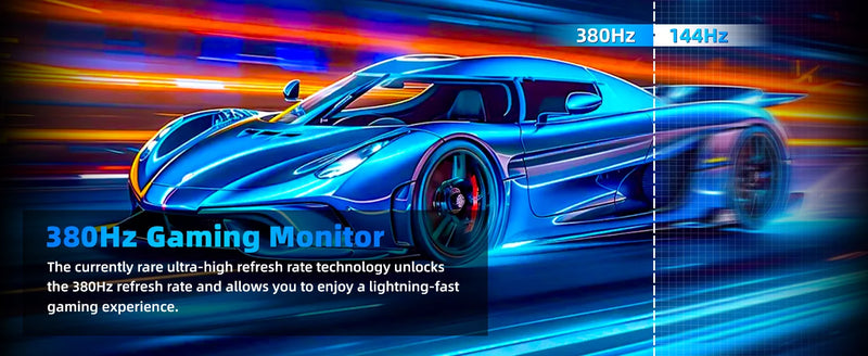 FYHXele 27 inch 380Hz Gaming Monitor 1080P IPS 0.5ms GTG Computer Monitor Adjustable Vertical Monitor Support FreeSync HDR VESA