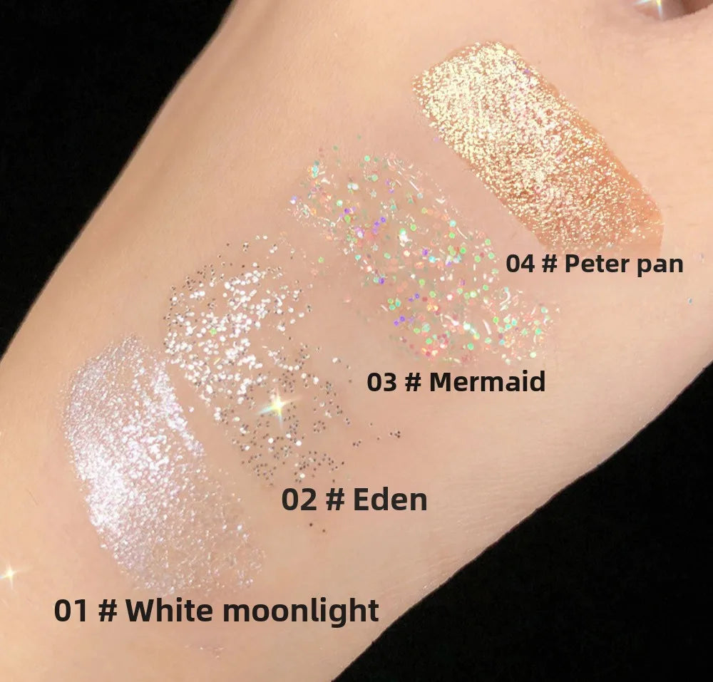 Shiny Liquid Eyeshadow High Pigments Waterproof Lasting Not Easy To Fade Pearl Glitter Portable Delicate Women's Eye Makeup Gift