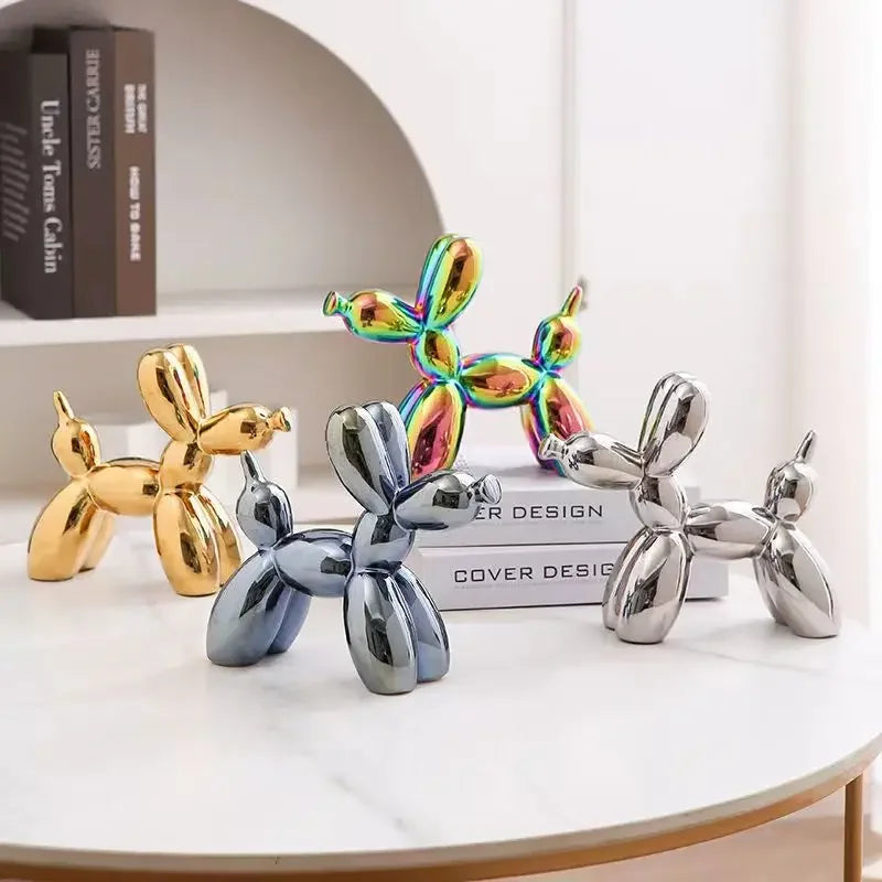 Escultura de cerámica abstracta con forma de perro, globo creativo, de ERMAKOVA, 11 cm/4,3 pulgadas, para decoración del hogar y la oficina, regalo