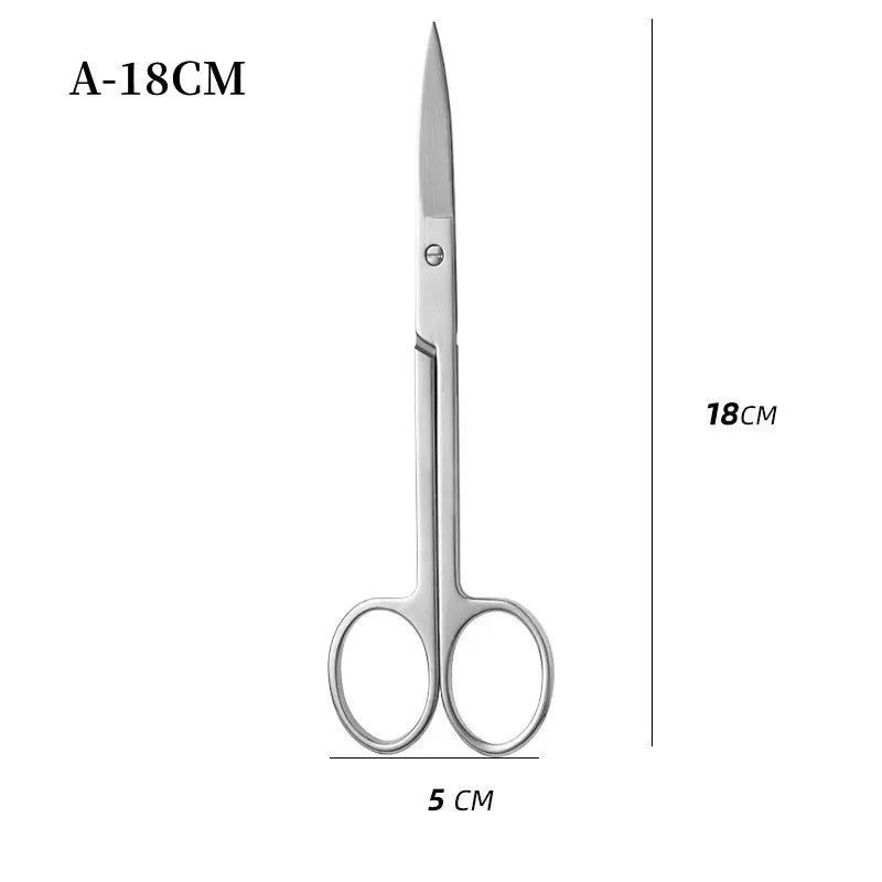 Instrumentos quirúrgicos de acero inoxidable con punta recta y curva, para suturar tejidos, tijeras, equipo médico de emergencia para campo.
