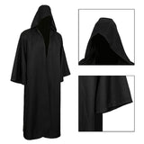 Capa de Halloween, máscara de médico de la peste, disfraz de Cosplay, Camisa larga de hechicero, bata negra con capucha, conjunto de disfraz de vacaciones para adultos y niños