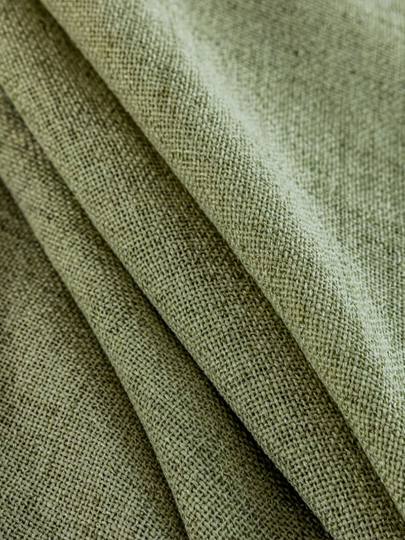 Spring and summer Japanese matcha, green cotton and linen curtains sheer curtains, opaque curtains, luxurious linen for bedrooms