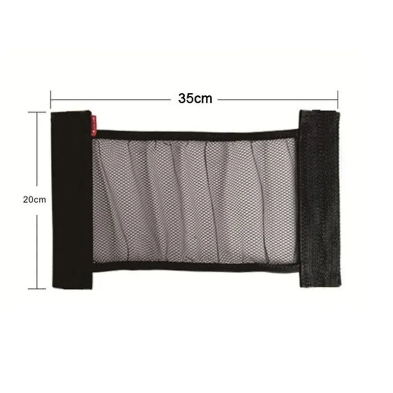 Car Back Rear Trunk Storage Mesh Fixed Straps Car Interior Organizer Extinguisher Storage Net Seat Back Fixing Bag