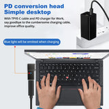 PD 100W USB Type C Female to DC Male Adapter For Lenovo Thinkpad USB-C Fast Charging Cable Converter Square PD Plug