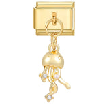 FUNIQUE-Aço Inoxidável Ouro Charme Links, Borboleta, Café, Vela, Barco, Italiano, Fits 9 milímetros Pulseira, Fazer Jóias, DIY