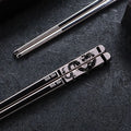 23cm Exquisite Dragon Pattern Chopsticks 304 Stainless Steel Non-slip Chinese Chopstick Food Sushi Sticks Home Kitchen Tableware