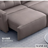 MINGDIBAO Electric Convertible Sofa Bed Italian Genuine Leather Sleeper Couch Multifunction Folding Sofas Beds for Cinema Room