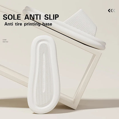 Fashion Men's Women's Sandals Anti-Slip Wear-Resistant EVA Thick Sole Comfortable Home Slippers Bathroom Bath Flip-Flops