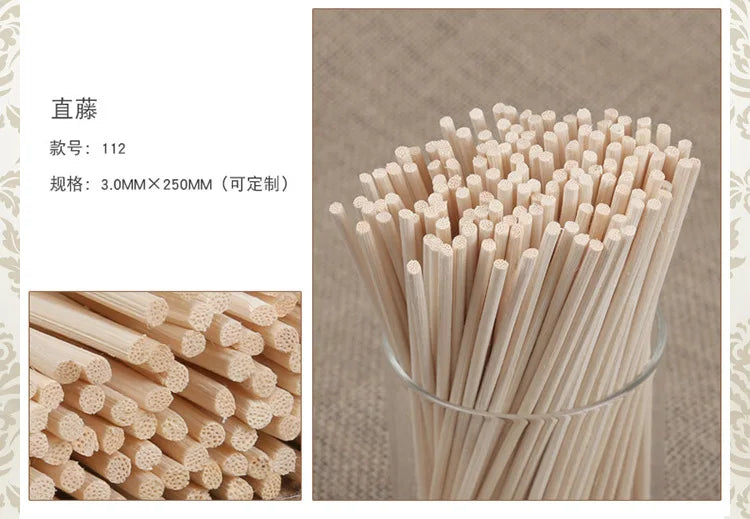 50pcs 10/19/22/24/30/35/40cm Natural Rattan Sticks Reed Diffuser Home Fragrance Reed Sticks Aromatherapy Diffuser Refill Sticks
