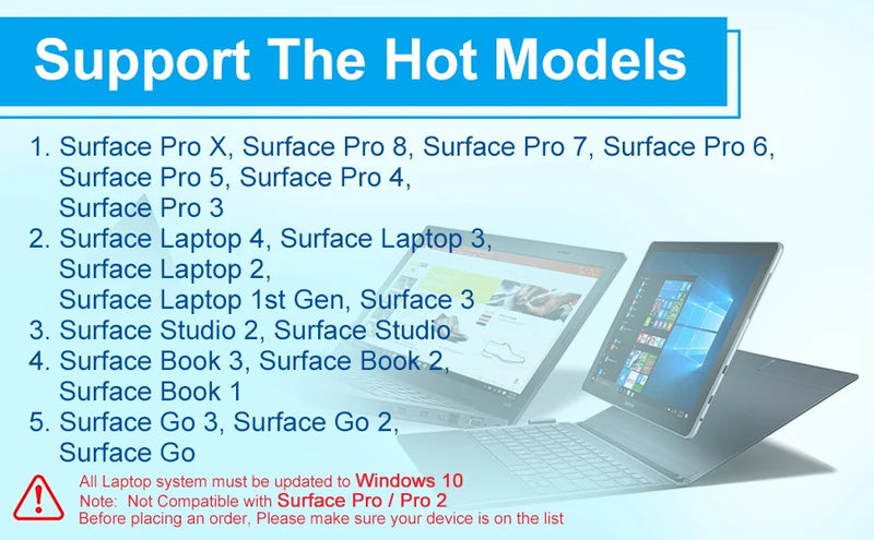 Stylus Pen for Surface USB-C Charging 4096 for Microsoft Surface Pro 8 7 6 5 4 3 X/ Surface 3/Go 3 2/Laptop 4 3 2/Book 3 2 1