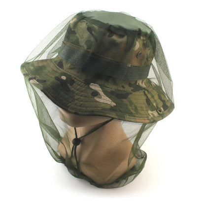Outdoor Head Face Mask Hat Net Cover Anti-mosquito Cover Mosquito Net Cap Travel Breathable Head Mesh Covers Fishing Caps