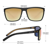 ZENOTTIC Polarized Sunglasses for Men Shades Lightweight TR90 Frame UV400 Protection Square Outdoor Travel Driving Sun Glasses