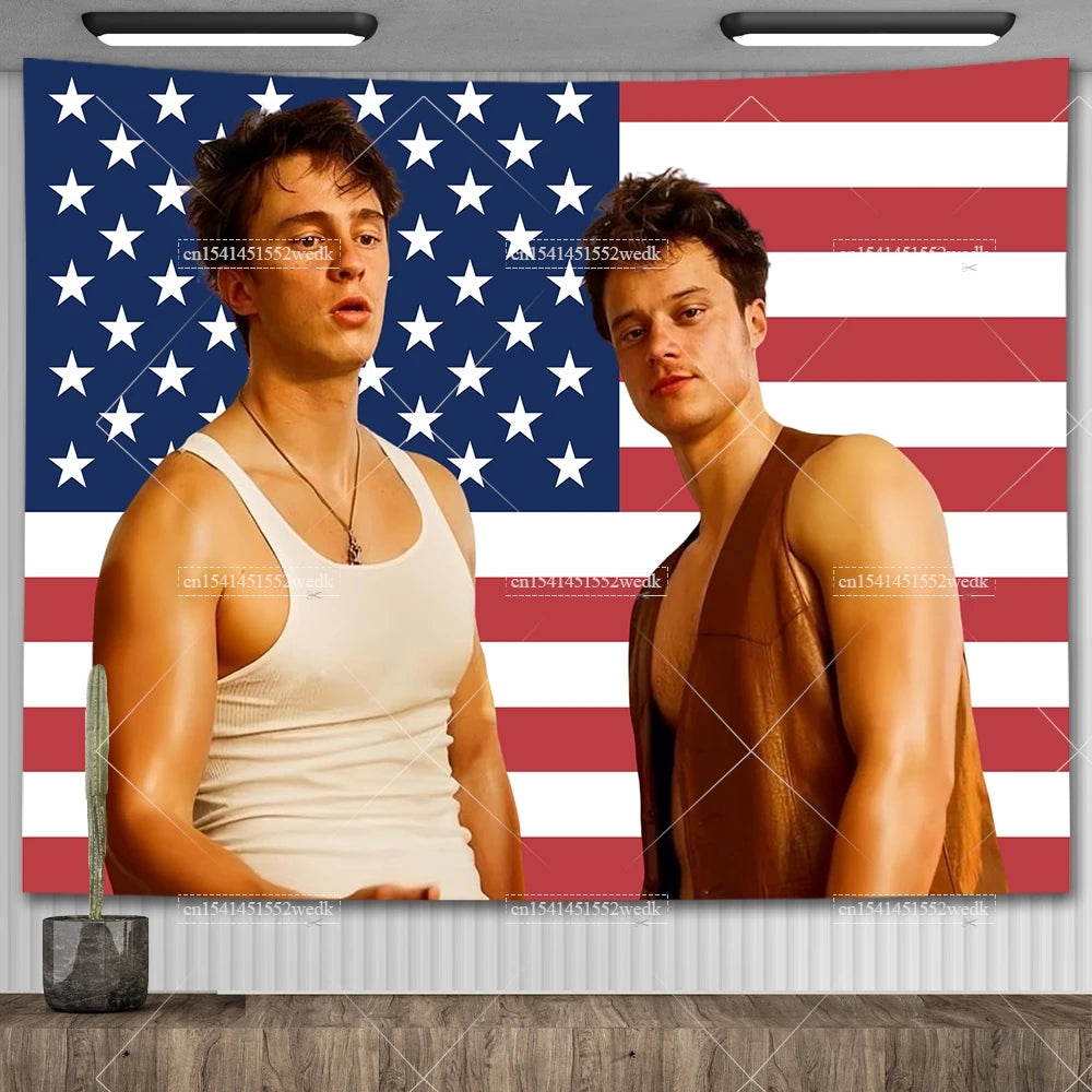 JJ Outerbanks Tapestry JJ Maybank American Flag Aesthetic Bedroom Decoration Obx Outer Banks Tapestrys Home And Garden Banner