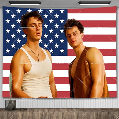 JJ Outerbanks Tapestry JJ Maybank American Flag Aesthetic Bedroom Decoration Obx Outer Banks Tapestrys Home And Garden Banner