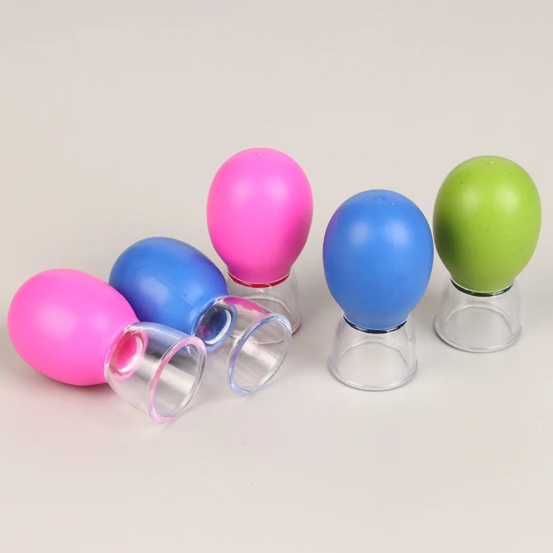 5Pcs Silicone Cupping Massage Cup For Body Face Neck Eye Massager Vacuum Tank Body Facial Care, Anti-aging Beauty Tool