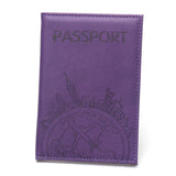 Global Flight Printed Passport Holder Leather Passport Covers Lightweight Airplane Passport Case Id Holder Plane Ticket Holder