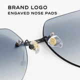 Benywoods Design Fashion Rimless Men's Sunglasses Gradient Photochromic UV400 Outdoor Sun Glasses Pure Titanium Eyewear BS23052