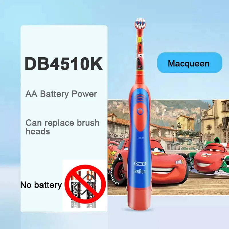 Oral-B Kid Electric Toothbrush Pro-Health Soft Bristle Rounded Vibrate Brush Heads Gum Care Teeth Brush Battery Power for Age 3+