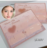 QIBEST Multipurpose Makeup Set 4pc Double Head Lip Glaze, Face Pressed Powder,Blusher,Eyeshadow, Eyebrow Pencil,Eyeliner,Lip Oil