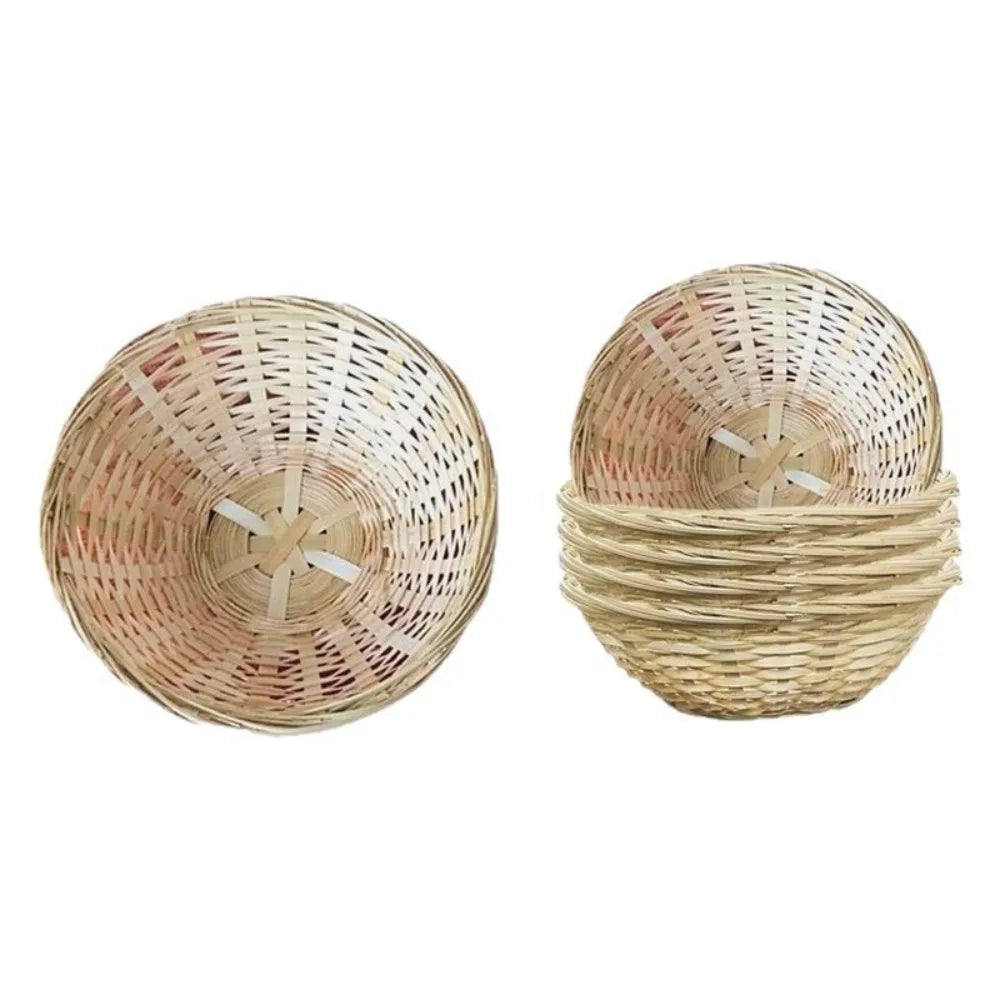 Vegetable Food Storage Basket Bread Fruit Desktop Decoration Kitchen Storage Tray Supplies Round Dustpan Decorative Egg Basket