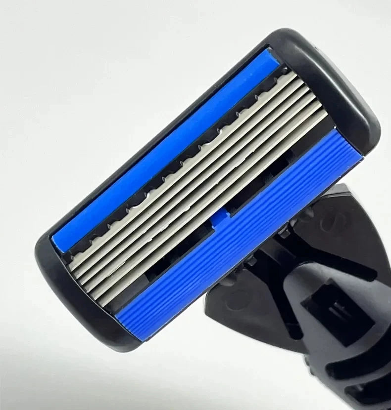 Maquinilla de afeitar de seguridad Razor Classic de 6 capas para hombres y mujeres, cuchillas de afeitar manuales