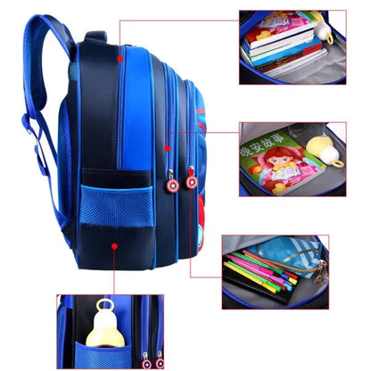 3D five-pointed star children's backpack, nylon waterproof fabric, light-weight children's backpack