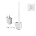 Wall Mounted Toilet Brush Replacement Long Handled Silicone Toilet Brushes Quick Drying Soft Bristles Toilet Bidet Bathroom Set