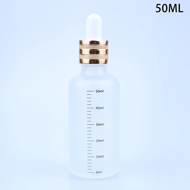 5ml-100ml Dropper Bottles With Scale Reagent Eye Drop Sanding Glass Aromatherapy Liquid Pipette Bottle Refillable Bottles Travel