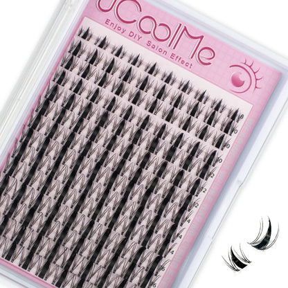 UcoolMe cílios Fairy Lashes Cluster C Curl 140 Pcs Clusters de Cílios Individuais Extensão de Cílios Postiços Natural Look Iniciante Frie