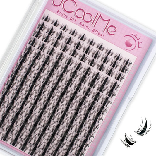 Pestañas UcoolMe Fairy Lashes Cluster C Curl 140 piezas individuales, extensiones de pestañas postizas, aspecto natural, gratis para principiantes 