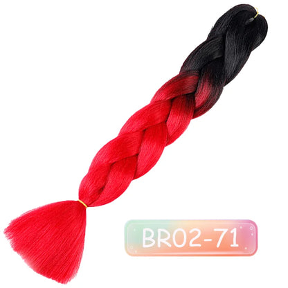 Lupu 24 "extensões de cabelo sintético longo ombre trança para mulheres preto roxo rosa azul loiro jumbo tranças suporte atacado