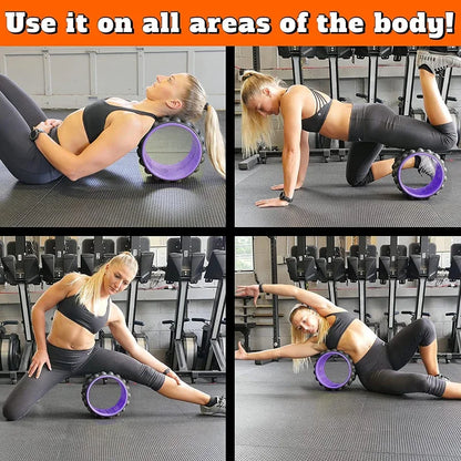 New Premium Foam Yoga Massage Roller Yoga Wheel Back Stretcher Back Massager Cracker for Back Pain Relief Fitness Equipment