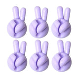 Finger Shape Cable Clips Holder Cute Charging Cord Management Home Office Car Desk Tidy Self-Adhesive Cable Winder Organizer