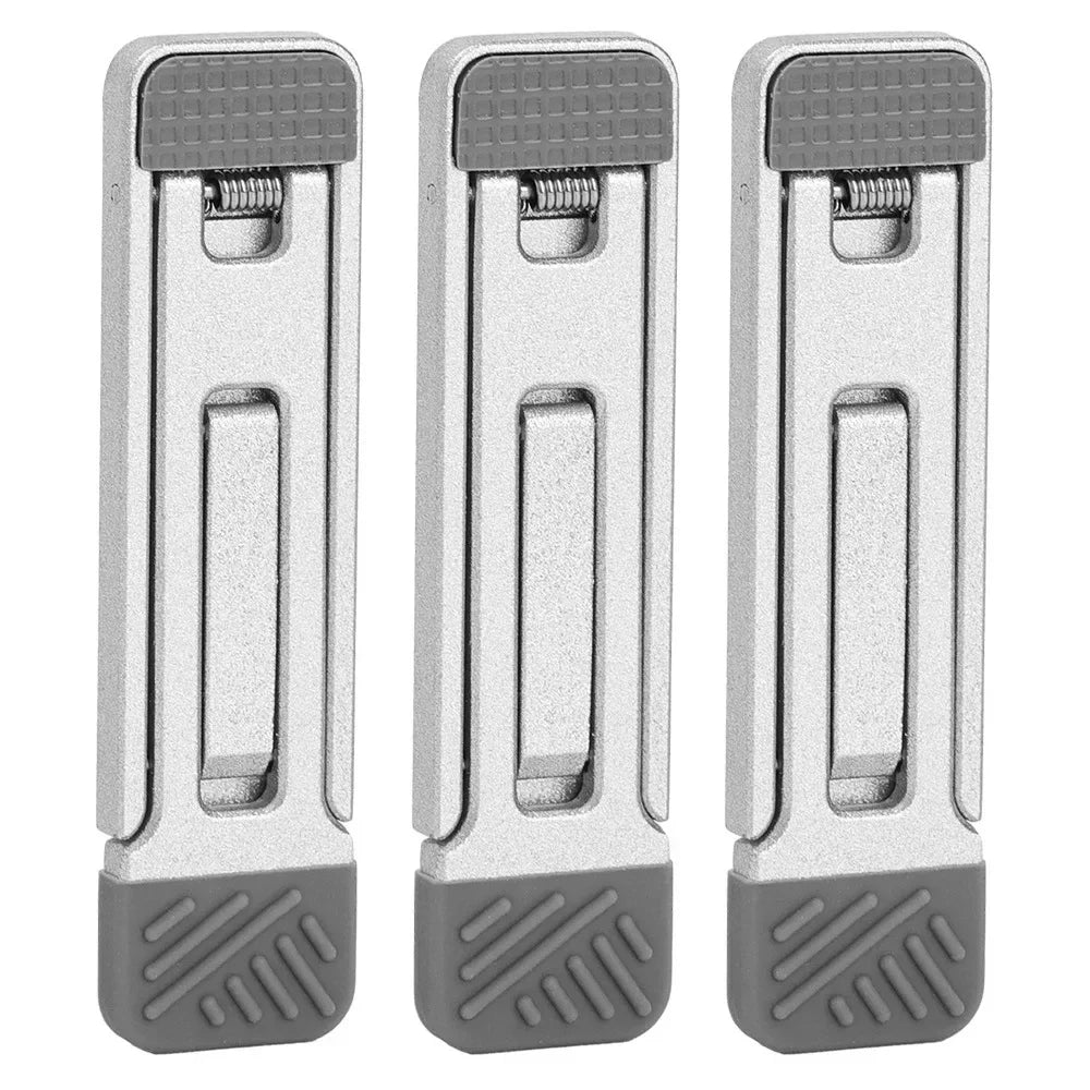 Mini soporte plegable ajustable de aleación de zinc para teléfono móvil, portátil, autoadhesivo, invisible.