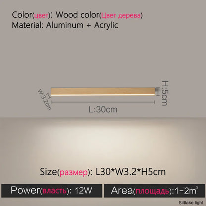 Modern Long Strip Ceiling Light Surface Mounted Minimalist Aisle Lamp Living Room Bedroom Kitchen Home Office LED Lighting