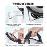 2L Large Capacity Electric Kettle 220V Glass Tea Kettle Home Kitchen Water Heater 1500-1800W EU/UK Plug Water Boiler