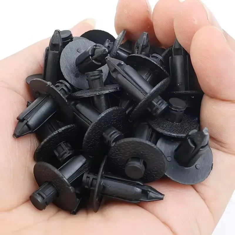 Remache de plástico para carenado de coche, clips de sujeción para panel, 3 tamaños, pasador de presión, 6 mm, 7 mm y 8 mm, para interior, 100/50 unidades