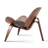 Nordic Three-Legged Shell Chair Simple Sofa Faux Leather Lounge Chair Armchair Living Room Office Furniture
