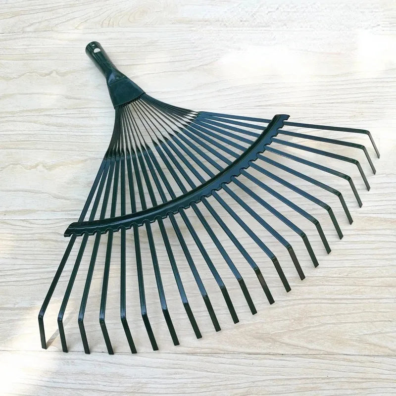 Realmote Rake 22 Toothed Rake Dead Leaf Rake Steel Wire Garden Gardening Tools Agriculture
