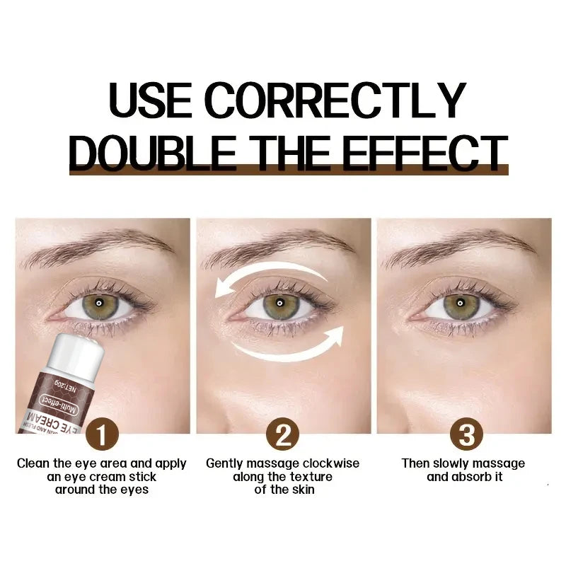 Creme para a área dos olhos com cafeína natural, potente ação hidratante e firmadora (20g), indicado para bolsas e olheiras. Após o uso, promove um efeito lifting na região dos olhos, reduzindo rugas e sinais de envelhe