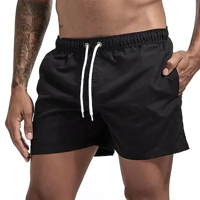 Bañador corto para hombre, de secado rápido, transpirable, con cordón y bolsillos para surfear en la playa en verano.