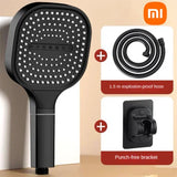 Cabezal de ducha Xiaomi de 13 cm con panel grande, 3 modos, ajustable, para el hogar, cabezal de ducha de masaje de alta presión, elemento filtrante, accesorios de baño