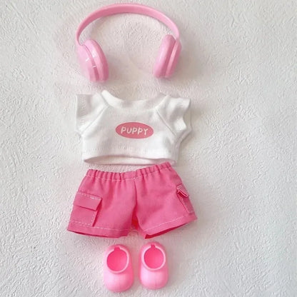 For Labubu Doll Clothing Multi piece clothing combination   17cm Clothing Shoes Doll DIY Accessories Training Sitting Party Game