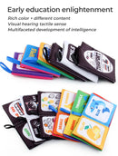 4 Pages Enlightenment Early Learning Books Children Black and White Cloth Book for Kids Montessori Educational Toys