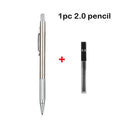 Mechanical Pencil Set 0.3 0.5 0.7 0.9 1.3 2.0mm Full Metal Art Drawing Painting Automatic Pencil with Leads Office School Supply