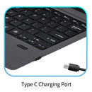 Teclado inalámbrico compatible con Bluetooth con panel táctil retroiluminado compatible con Surface Pro 3 4 5 6 7 Go 1 2 3 para viajes de negocios