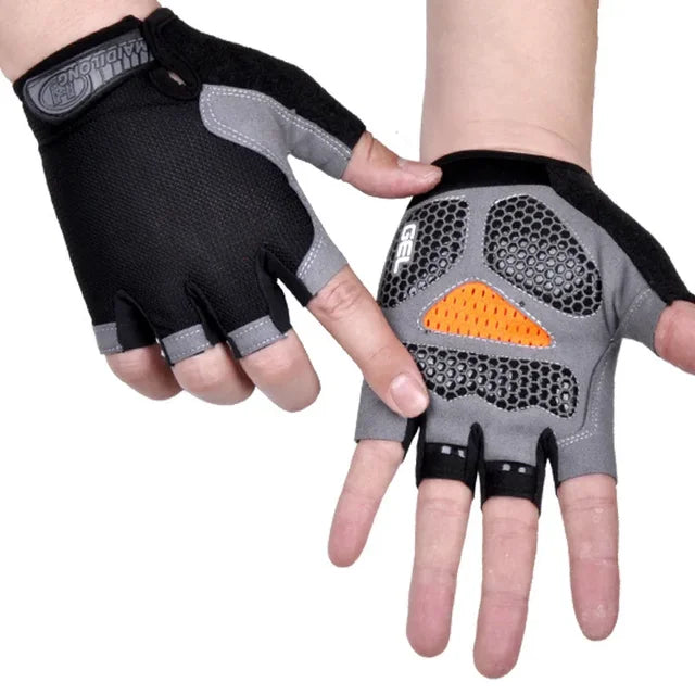 Men Women Gym Gloves Weight Lifting Dumbbell Fitness Sport Training Exercise Gloves Non-slip Breathable Fingerless Cycling Gloves 