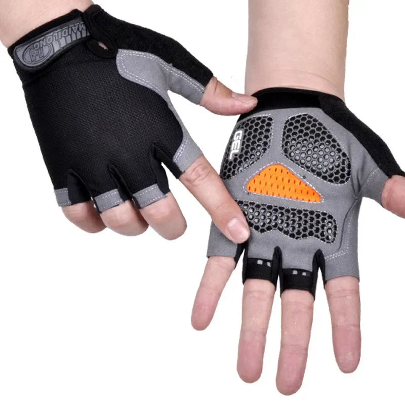 Gym Gloves Women Men Weightlifting Dumbbell Fitness Sport Training Exercise Gloves Non Slip Breathable Fingerless Cycling Gloves